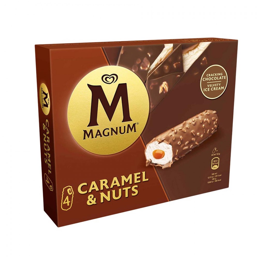 OLÁ MAGNUM Caramel & Nuts 64 Ml Pack 4 Cx. 6