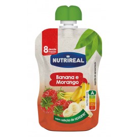 NUTRIREAL Banana & Morango 100% Fruta Embalagem 90Grs Cx. 9
