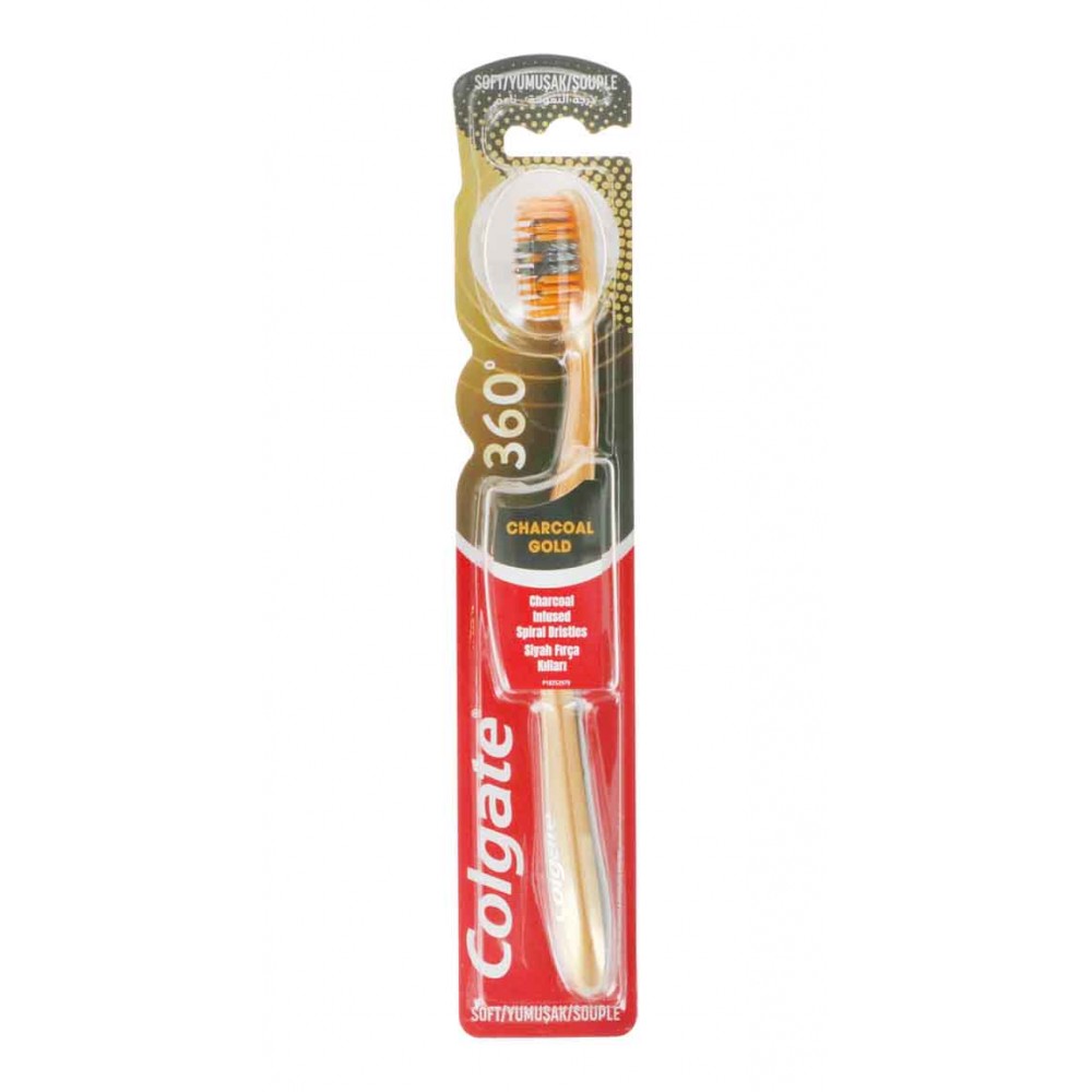 COLGATE Escovas 360º Charcoal Gold Soft Pack 12 Cx. 72