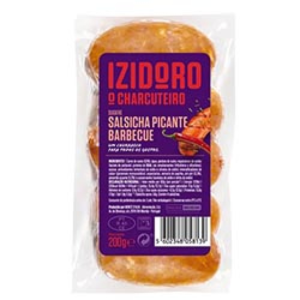 IZIDORO Salsicha Picante Barbacue 200GRs Cx.10