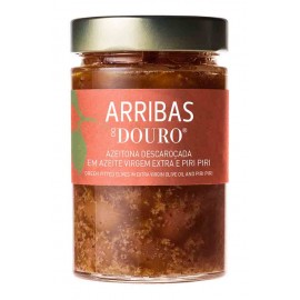 ARRIBAS DO DOURO Azeitona Descaroçada em Azeite Virgem Extra e Piri Piri 300 Grs Cx. 6