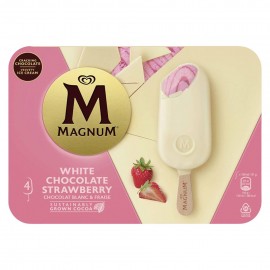 OLÁ MAGNUM Chocolate Branco & Morango 100 Ml Pack 4 Cx. 6