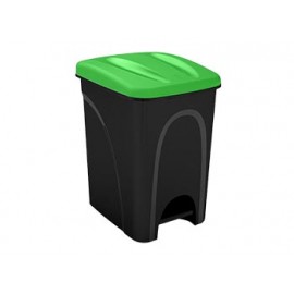 PRACTILINE Balde Lixo PedalMatic Preto Com Tampa Eco Verde  Cx.4
