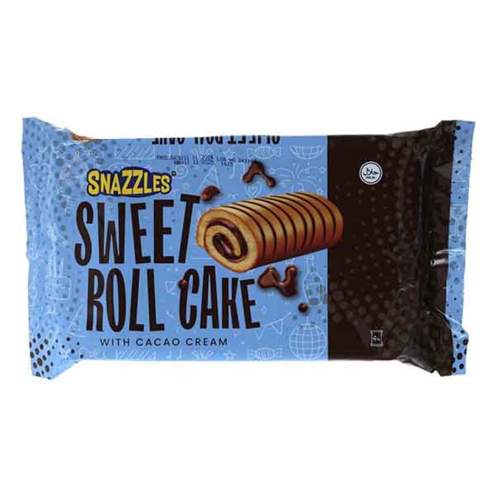 SNAZZLES Bolo Sweet Roll C/Recheio de Creme de Cacau Pack 4x50 Grs Cx. 12
