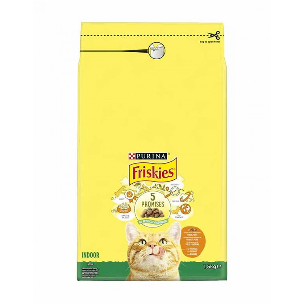 FRISKIES Gato Interior Frango e Perú Saco 6x1,5Kg