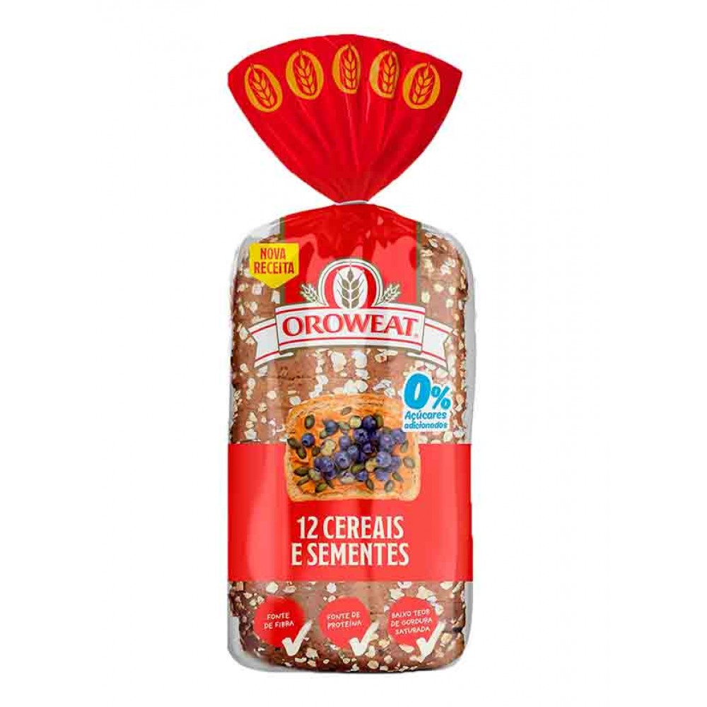 OROWEAT Pão de Forma Integral 12 Cereias e Sementes 550 Grs