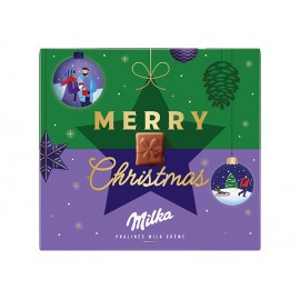 MILKA Merry Christmas Bombons de Chocolate de Leite C/Recheio Cremoso Lácteo 110 Grs Cx. 10