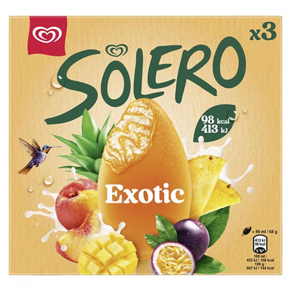 OLÁ SOLERO Exotic 90 Ml Pack 3 Uni Cx. 10 Packs