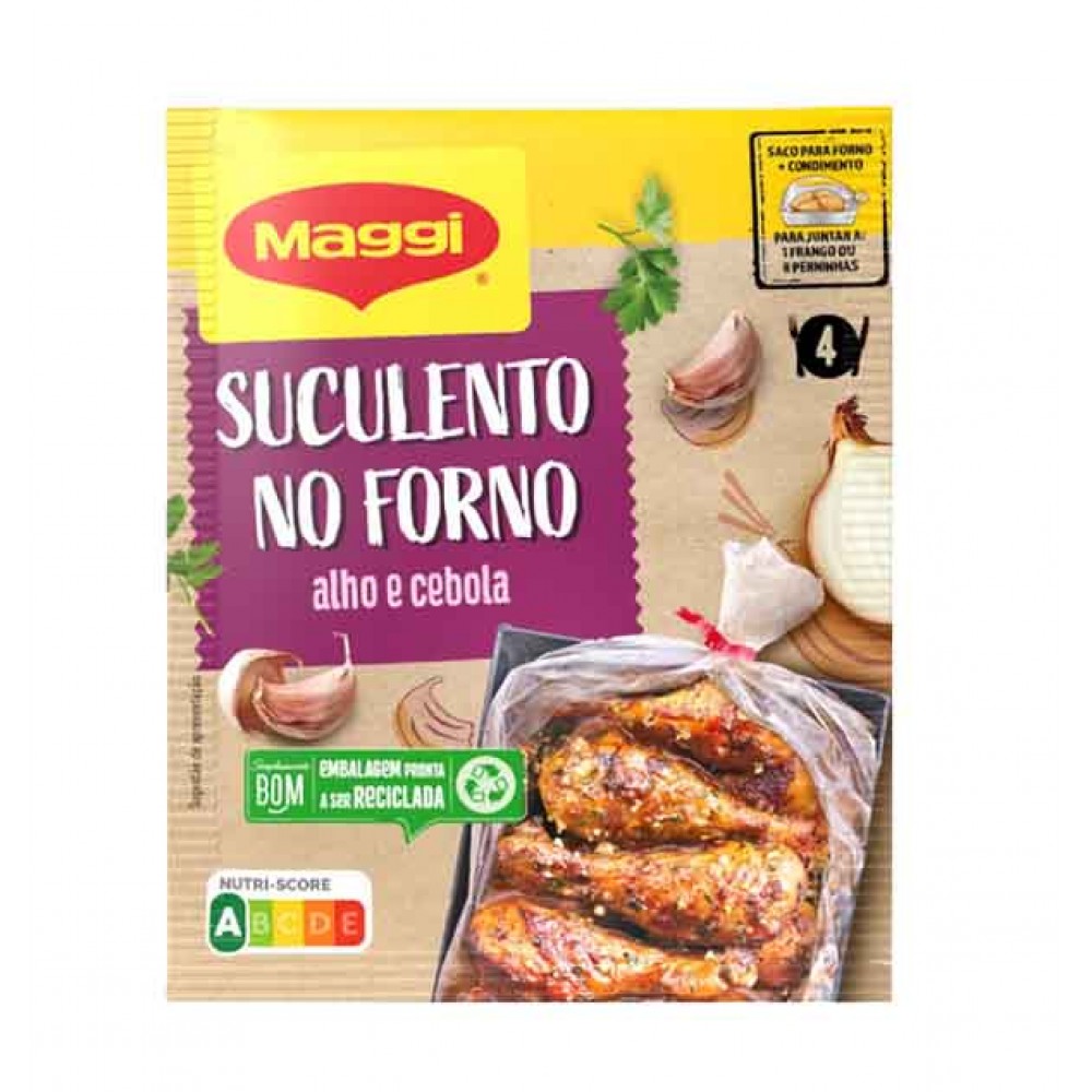 MAGGI Suculento no Forno Alho e Cebola 30 Grs Cx. 16