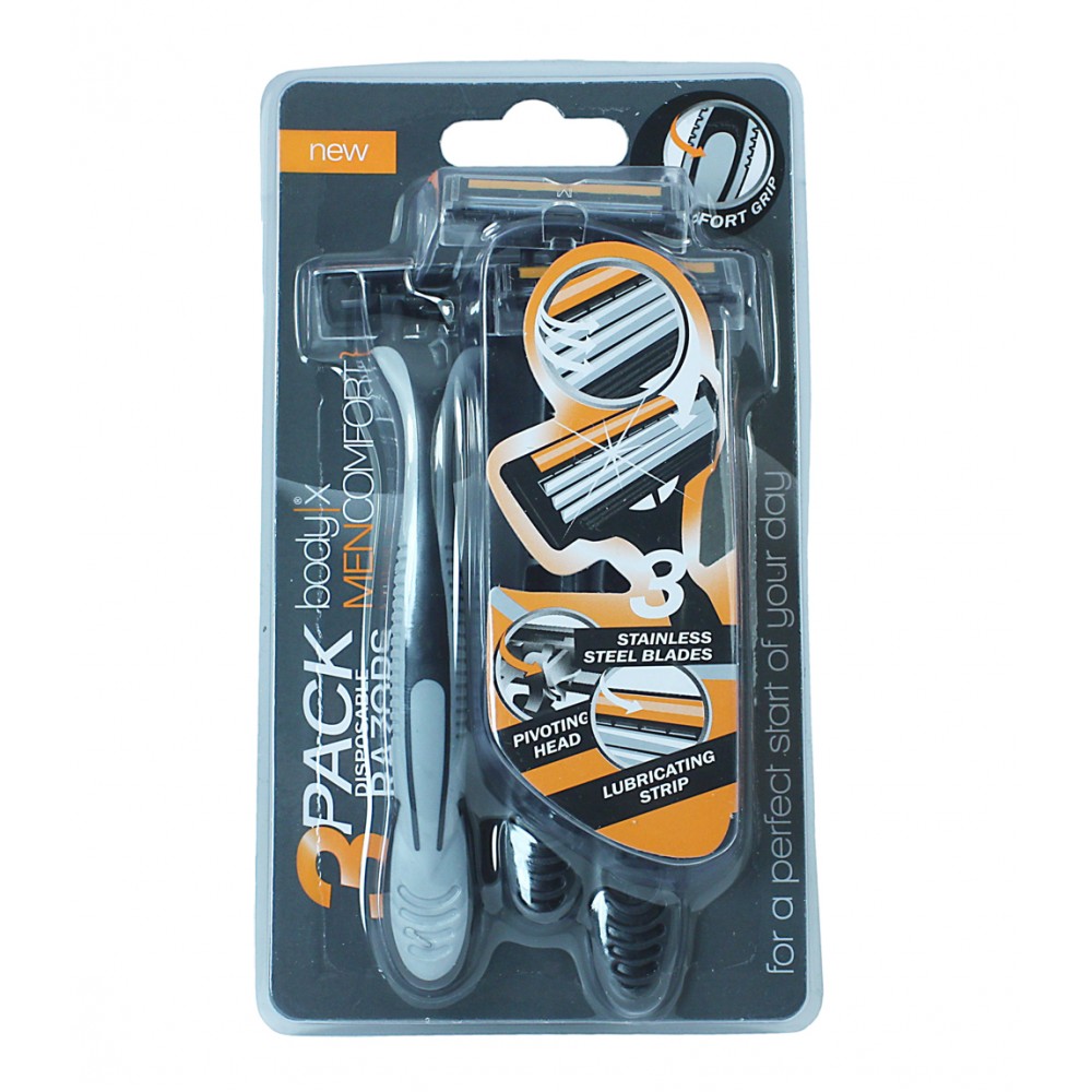BODY-X Comfort A+ Lâminas Triplas Homem Pack 3 Cx. 12