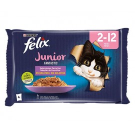 FELIX Fantastic Junior Gelatina Seleção de Favoritos 4x85grs 340Grs Cx. 12