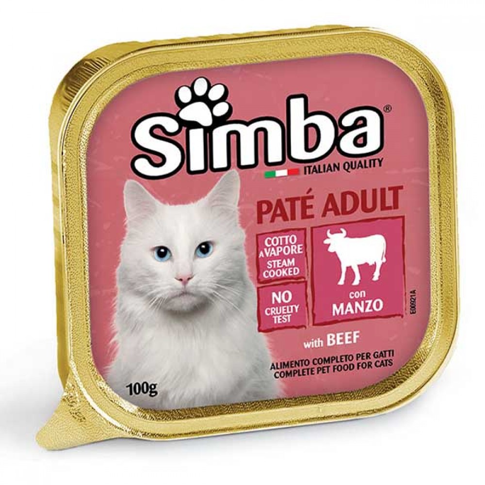 SIMBA Gato Paté de Carne de Vaca 100Grs Cx. 32