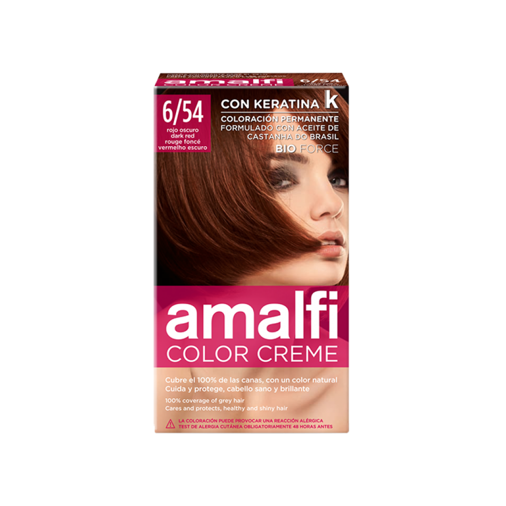 AMALFI Color Creme 6/54 Vermelho Escuro Pack 3 Cx. 12