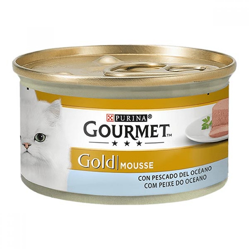 PURINA Gourmet Gold Mousse Peixe Do Oceano 85Grs Cx. 24