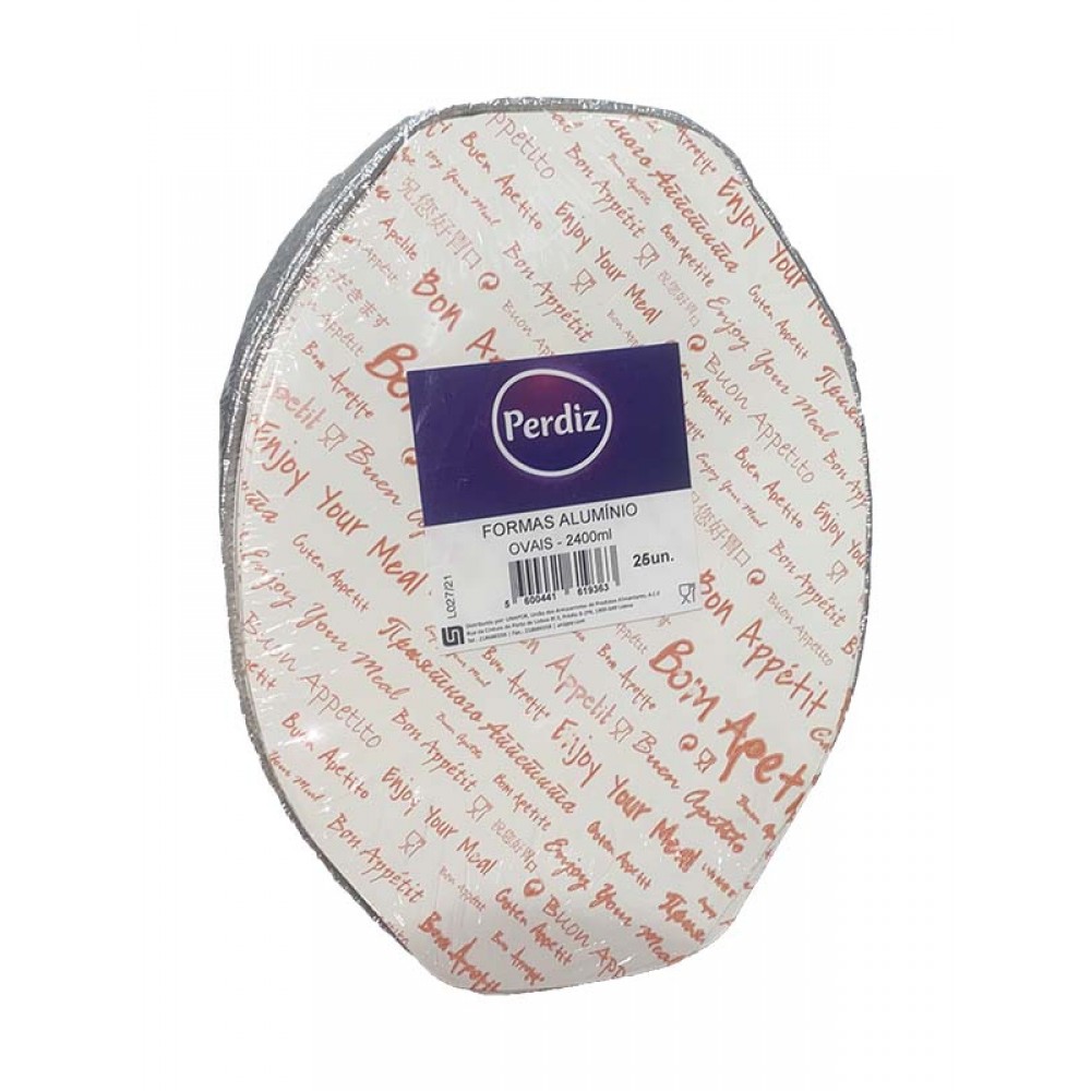 PERDIZ Formas Alumínio Ovais Pack 25uni Cx. 12