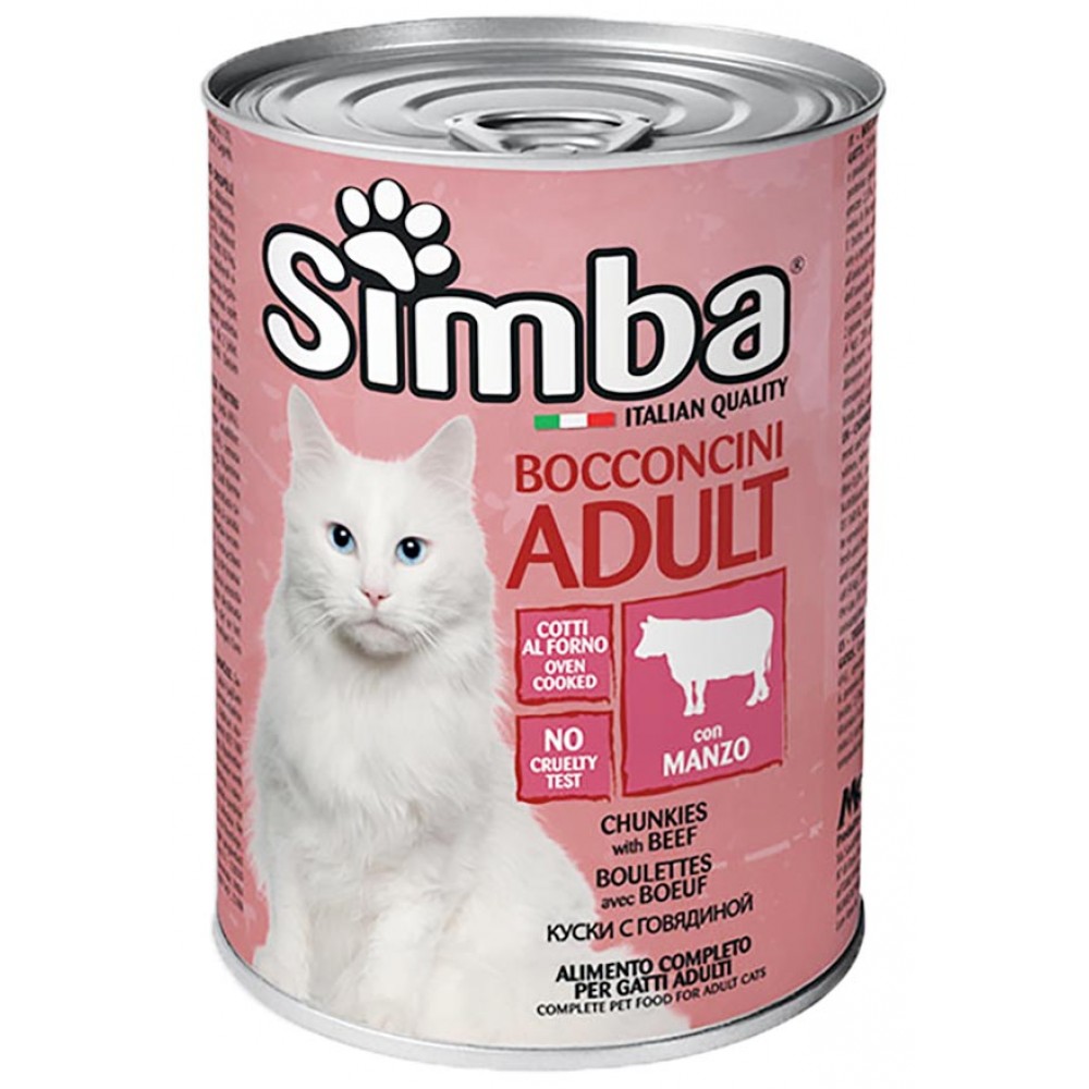 SIMBA Gato Adulto C/Carne Boi (Lata) 720Grs Cx. 12