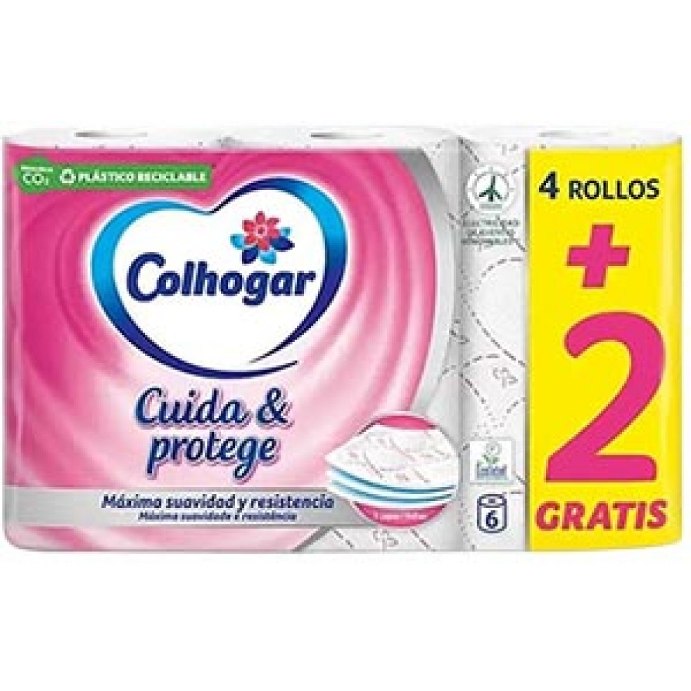 COLHOGAR Papel Higiênico Protect  4 + 2R Saco. 7