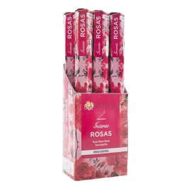 LA CASA DE LOS AROMAS Incenso Rosas 20 Sticks Pack 6 Cx. 6 Packs