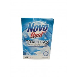 NOVO REAL Toalhitas Anti-Transferência Branqueadoras  15+2 Pack.6 Cx.24