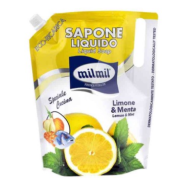 MILMIL Sabonete Líquido Recarga Limão & Menta 900 Ml Cx. 10