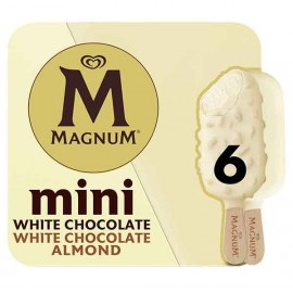OLÁ MAGNUM Mini C/Chocolate Branco e Amêndoas 330 Ml Pack 6 Cx. 6