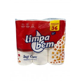 LIMPA BEM Soft Care 2 Folhas 18=36 Pack.18