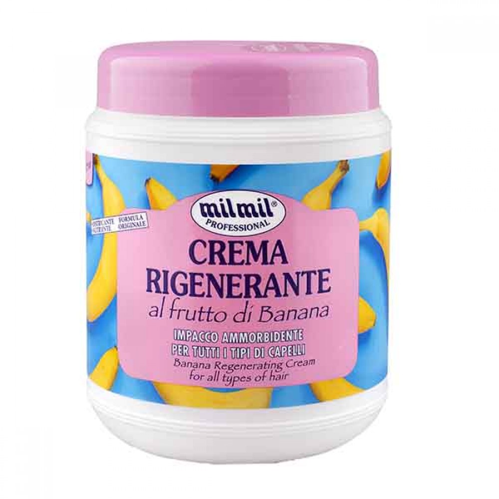 MILMIL Professional Máscara Regeneradora P/Cabelo C/Banana 1000 Ml Cx. 12