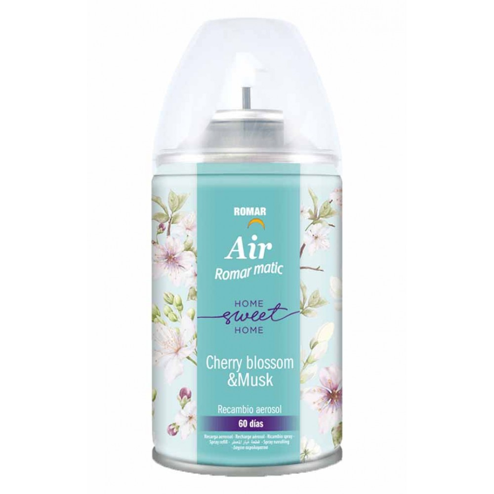 ROMAR Recarga Spray Ambientador Automático Flor de Cerejeira e Almíscar 250ml Cx. 6
