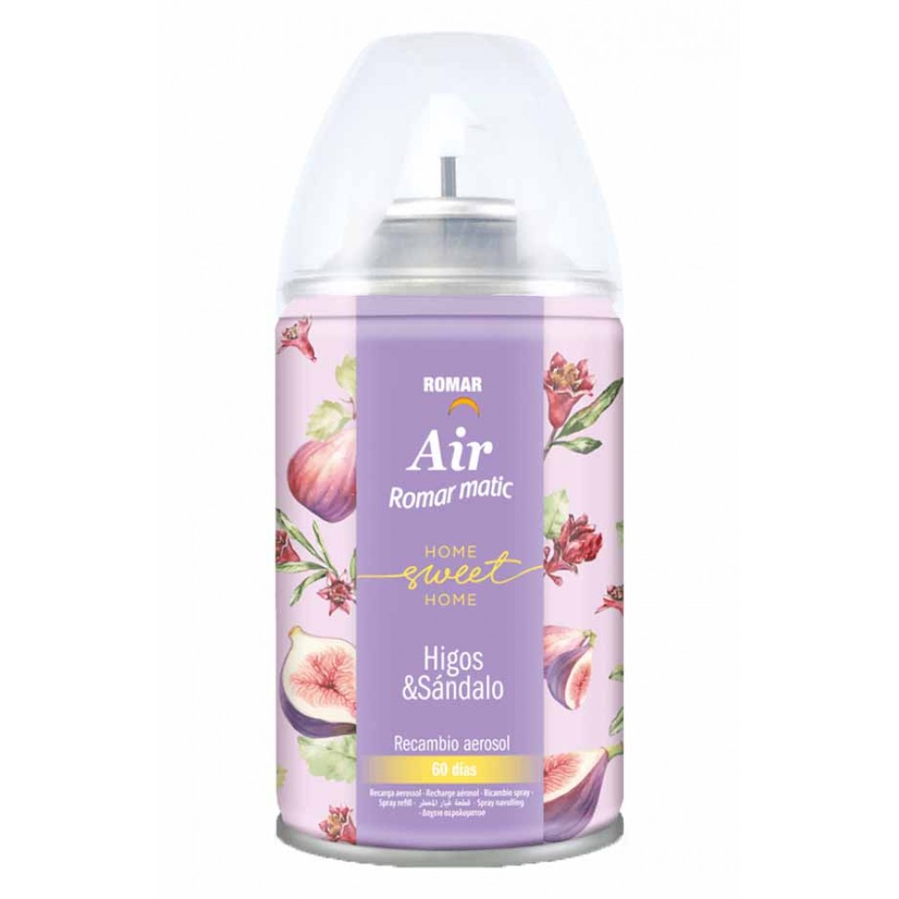 ROMAR Recarga Spray Ambientador Automático Figo e Sándalo 250ml Cx. 6