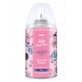 ROMAR Recarga Spray Ambientador Automático Frutos Vermelhos e Violeta 250ml Cx. 6