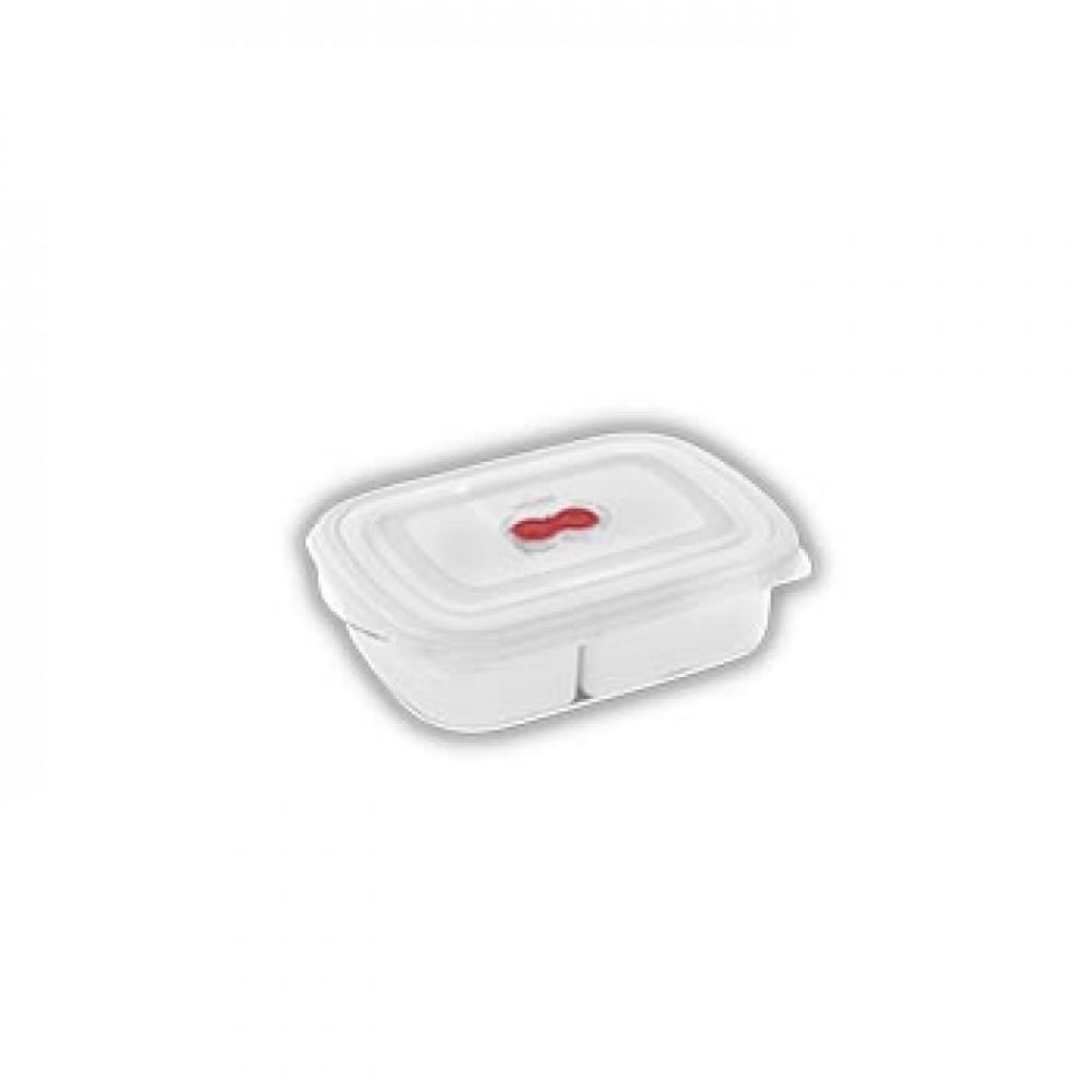 PRACTILINE Caixa MaxiFresh Rect. 1Lt Transparente Com Duas Divisórias Cx.12